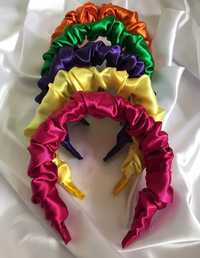 Women's Pleated Colorful Hair Crowns