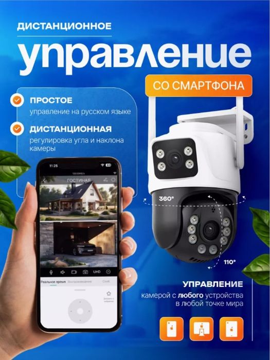 PTZ Smart WiFi Kamera 360 camera наружная камера iCSee