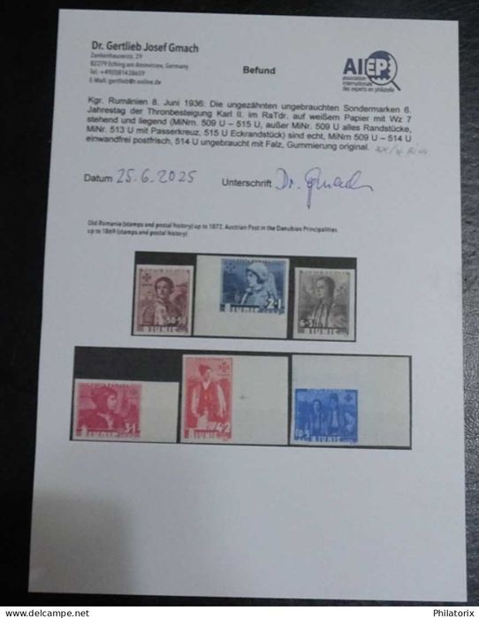 Romania LP 114 h **/* , OETR , nedantelat , Expertizat