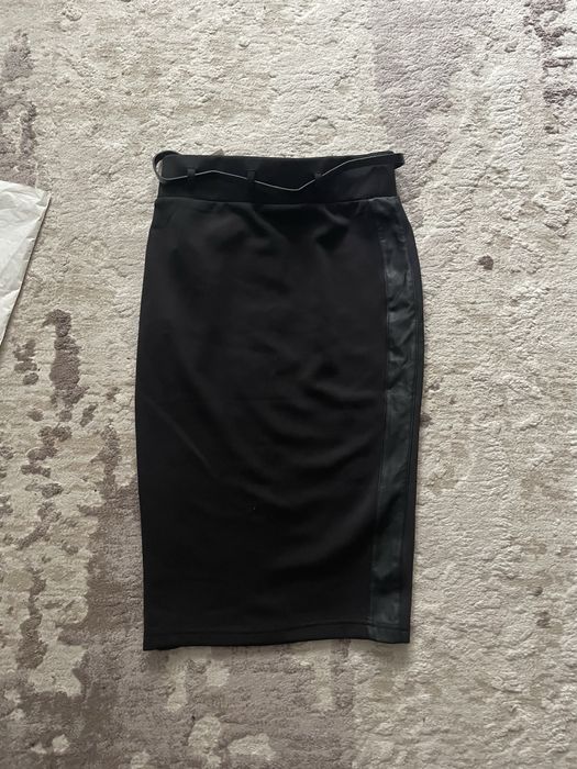 Vand fusta cu insertie din piele ecologica