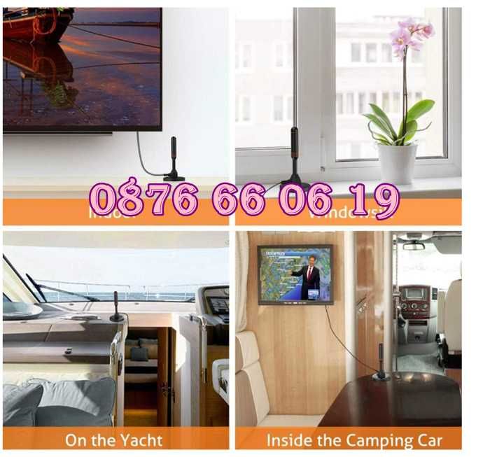 Дигитална антена HDTV, 4K, Antena Digital TV, USB захранване