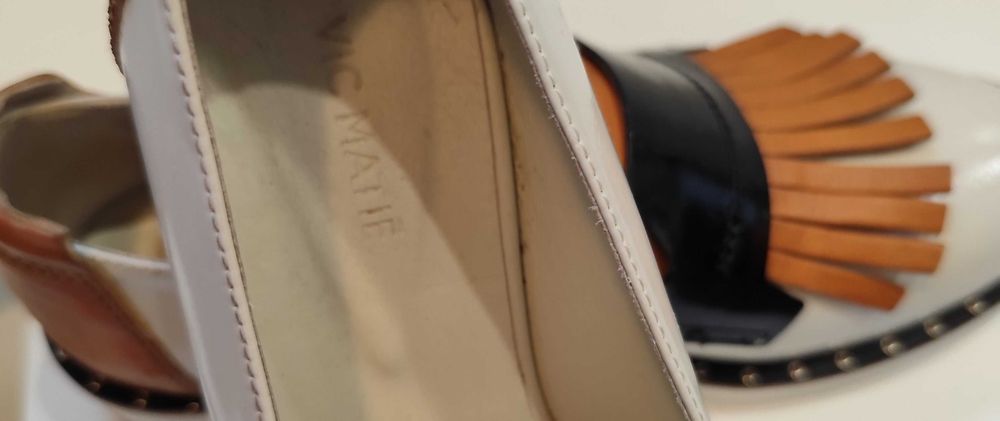 Pantofi mocasini 36.5 loafer Vic Matie piele naturala lustruita