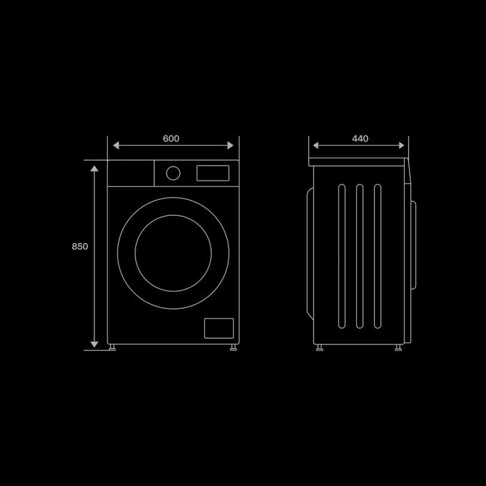 Стиралка Hoffman 6 кг — надёжная техника с экономным расходом!