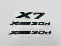 Set embleme compatibile BMW X7 x-drive 30d negru