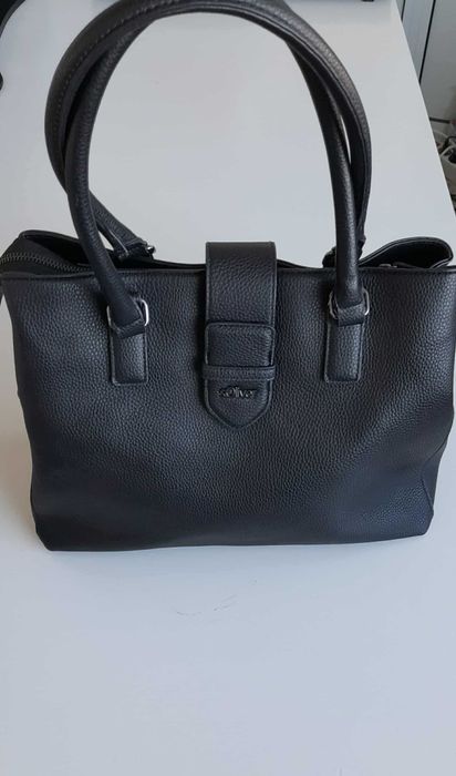 Дамска чанта s.Oliver – черна, еко кожа, отлично състояние