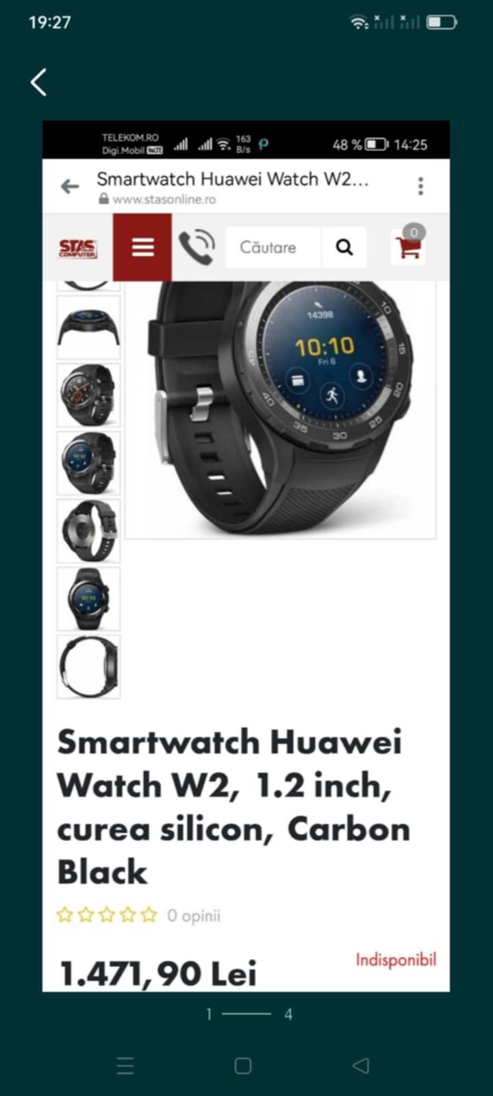 HUAWEI WATCH 2 Carbon Black Sport Strap