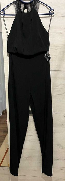 salopeta eleganta neagra lunga dantela marimea 36 noua