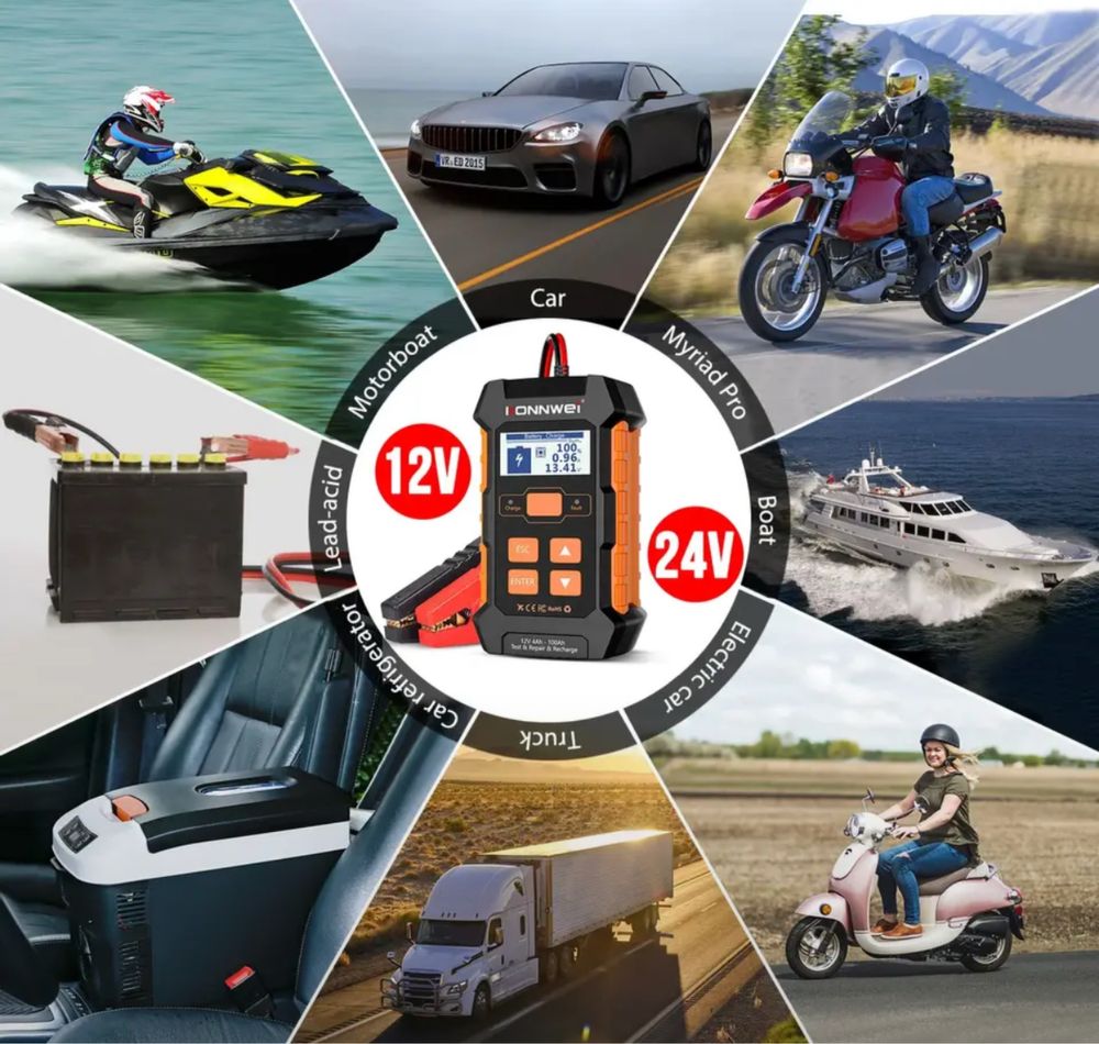 Зарядное устройства с тестером аккумулятора Konnwei kw520