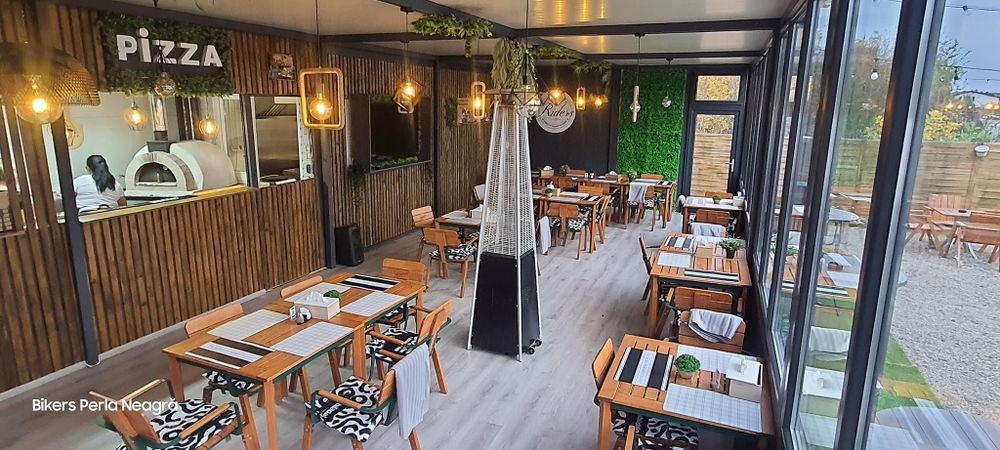 Container restaurant terasa evenimente modular hala metalica
