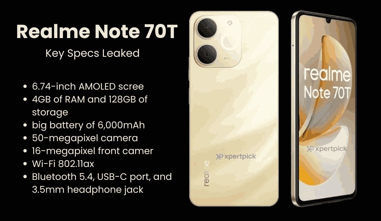 Промоция Realme note 70T gold