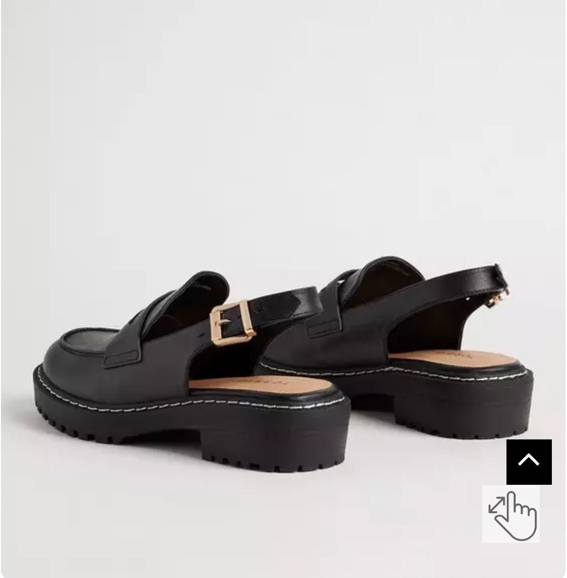 TORRID. Чёрные американские лоферы-сандалии. По стельке - 26 см