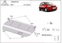 Scut metalic pentru motor Citroen C3 2003-prezent - otel 2mm