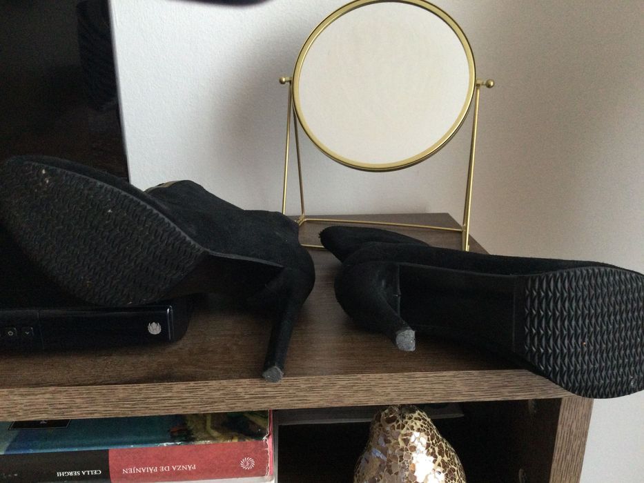 Cizme/ghete elegante din piele naturala intoarsa, mărime 36