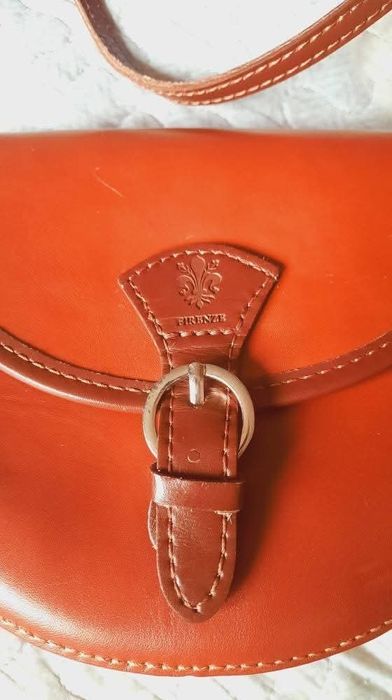 Geantă damă cu două compartimente din piele, Firenze Made in Italy