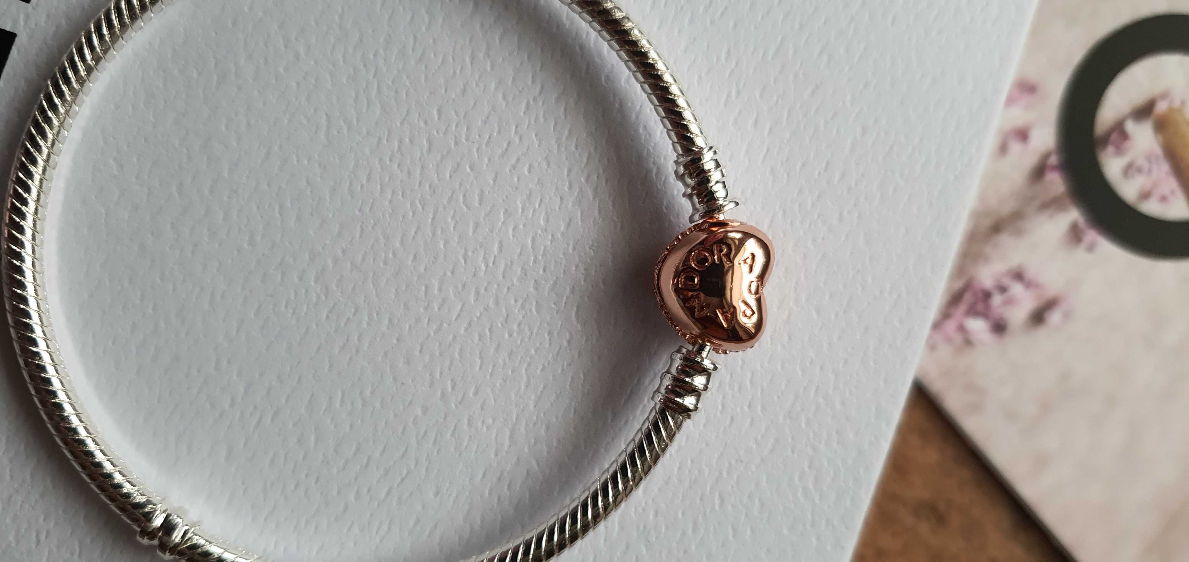 Оригинална сребърна гривна Pandora Rose Романтика, 18см със сертификат
