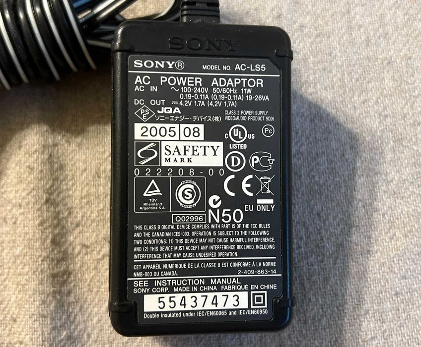 Adaptor alimentare original Sony AC-LS5 pentru camere Cyber-shot