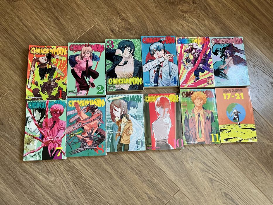 Манга- Chainsaw man, Attack in titan, Jojo тн.