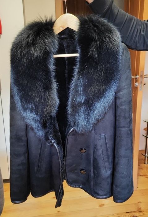 Зимно женско палто от естествена кожа