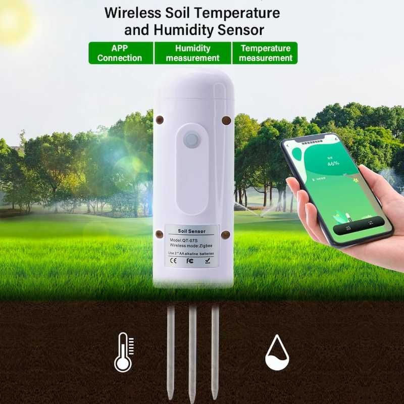 Tuya Zigbee Сензор за температура и влажност на почвата