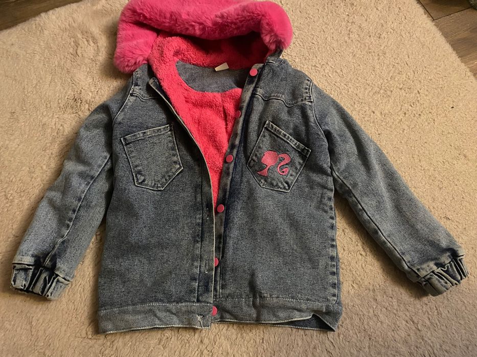 Зимно дънково яке Барби за момиче 9-10г