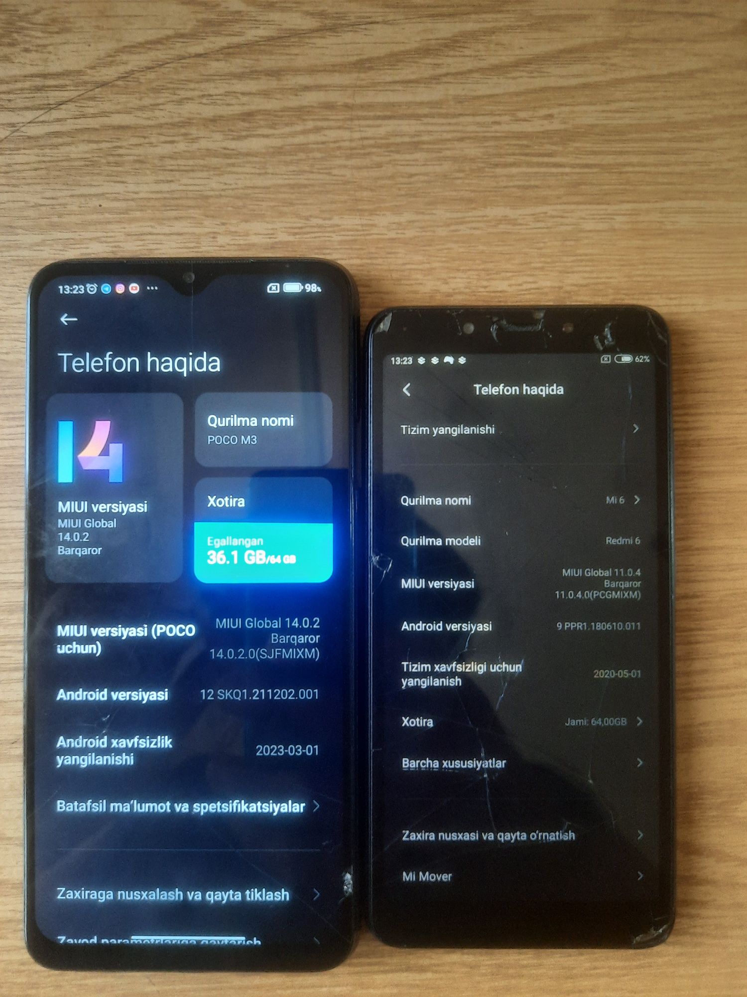 Tel sotiladi samsung A51 poco M3 redmi 6 iwlidi