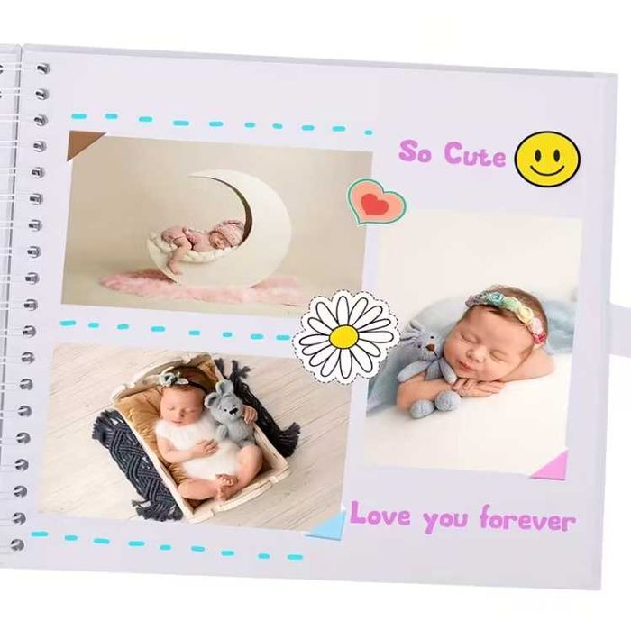 Коледен крафт албум за снимки и спомени твърди корици + стикери