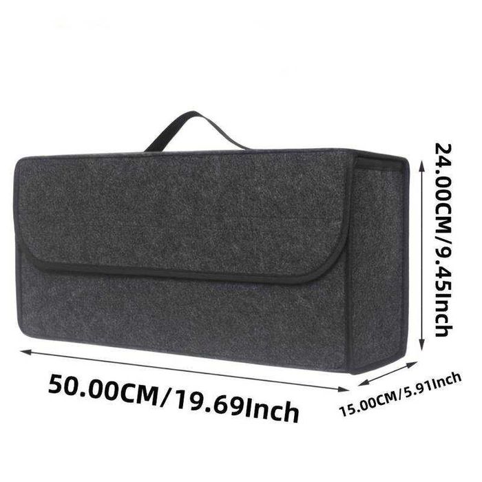 Organizator portbagaj auto pliabil din fetru Geanta robusta 50x15x24cm