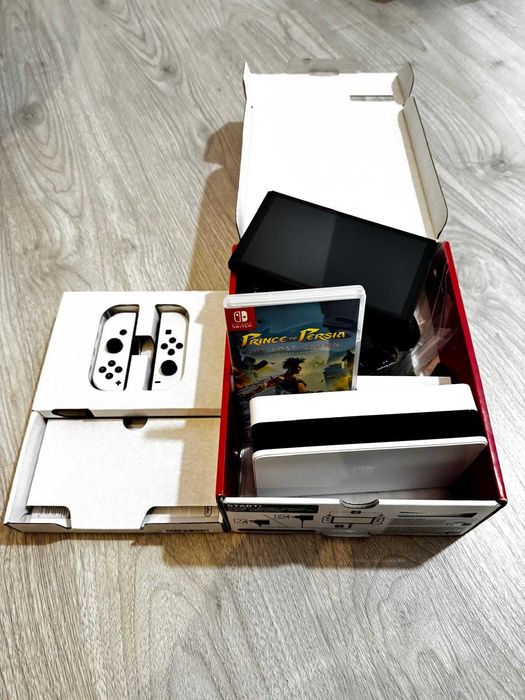 Consola NintendoSwitch OLED,White + Joc Prince of Persia:The LostCrown