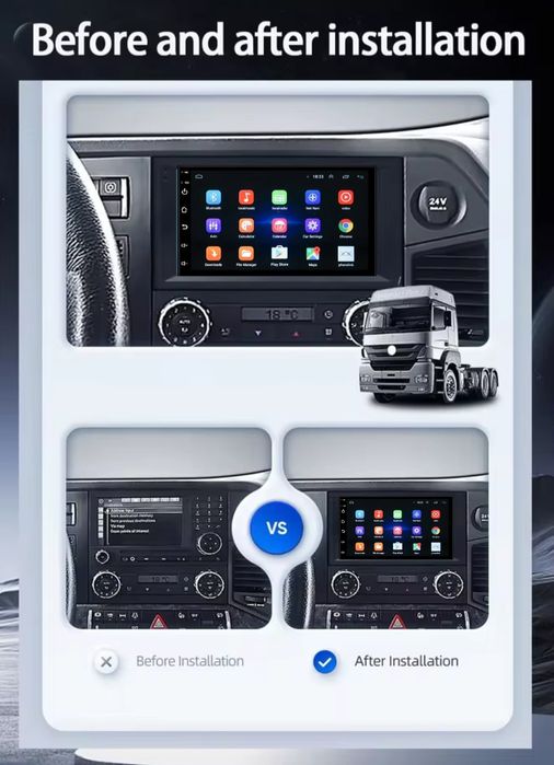 Navigatie Android Mercedes Actros/Atego 2011-2023