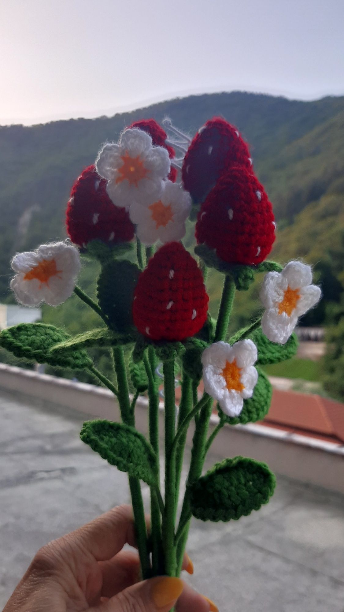 Ръчно плетен букет