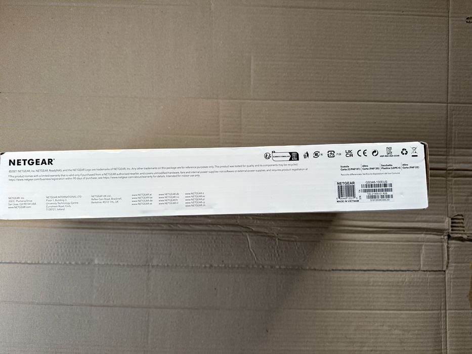 Switch NetGear GS348, 48 x 10/100/1000 Mbps Gigabit Ethernet