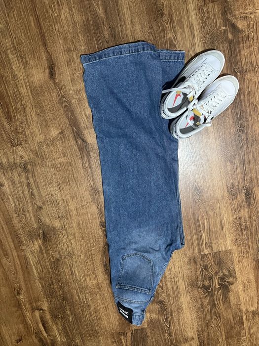 Дамски дънки широк крачол