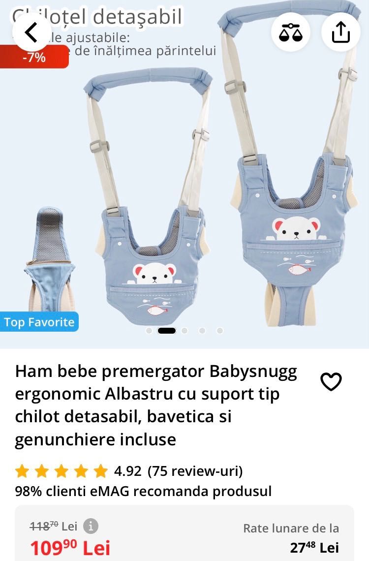 Ham premergător bebe