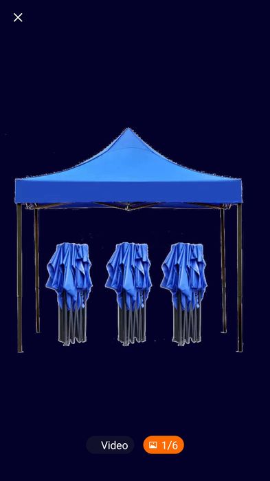Cort pavilion pliabil Negru 3 x 3 NOU negru alb verde rosu albastru