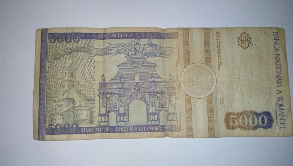 Bancnota 5000 lei editie 1993