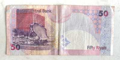 Fifty Riyals 50 QAR RIYAL , bancnota Qatar Central Bank