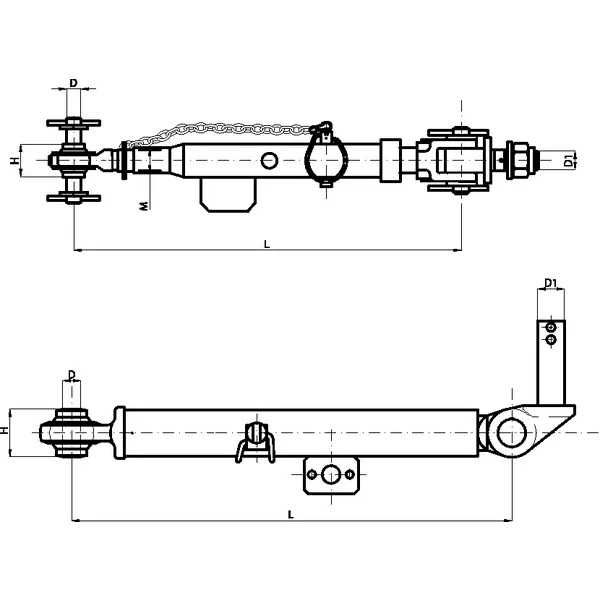 Ancora stabilizator pentru tractoare Landini, lungime 560 – 600mm