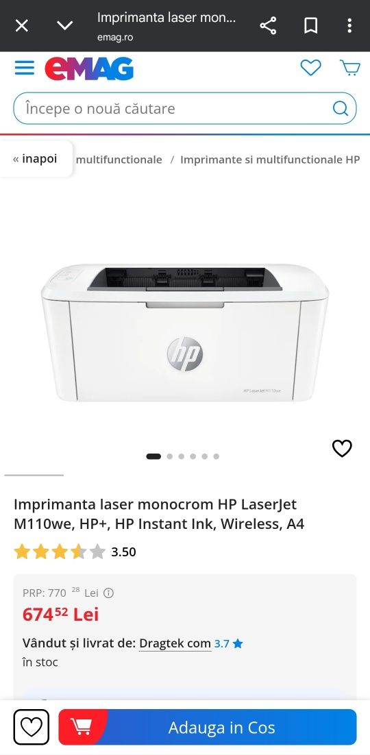 Imprimanta HP LaserJet M110we