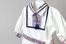 Costum de botez baietei cu motive traditionale, 3-6 luni