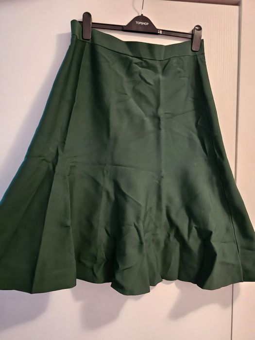 Fusta tricotata verde închis Veronika Maine