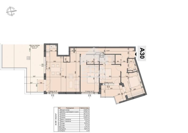 Продава се Четиристаен апартамент в София, Хаджи Димитър - 157 кв.м за 2516 €/кв.м - Снимка #3