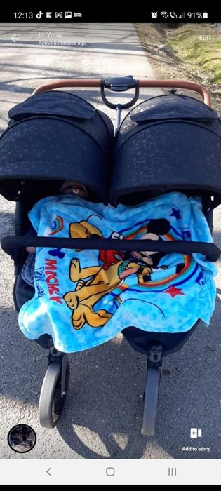 Carucior gemeni si tricicleta gemeni