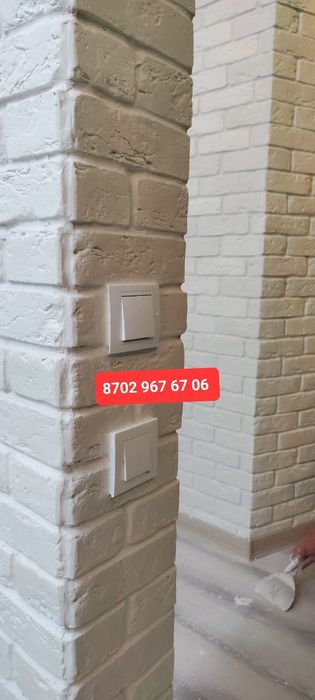 Белый декоративный гипсовый кирпич Алматы купить