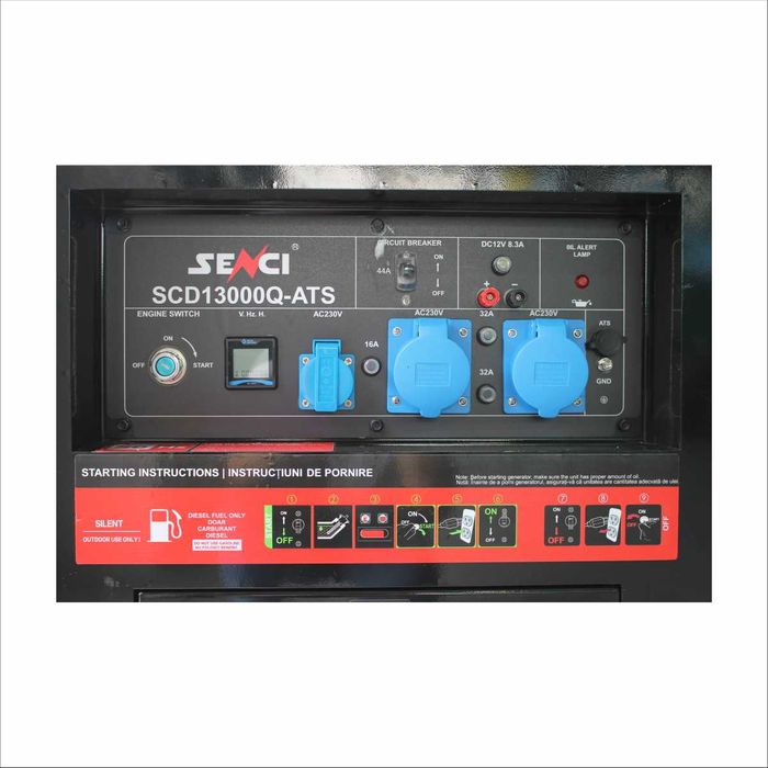 Generator SENCI SCD13000Q-ATS, Putere max. 11 kW, 230V, AVR Diesel