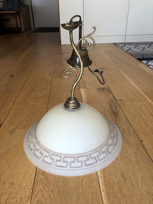 Лампа за таван /Лампион стъкло и метал
