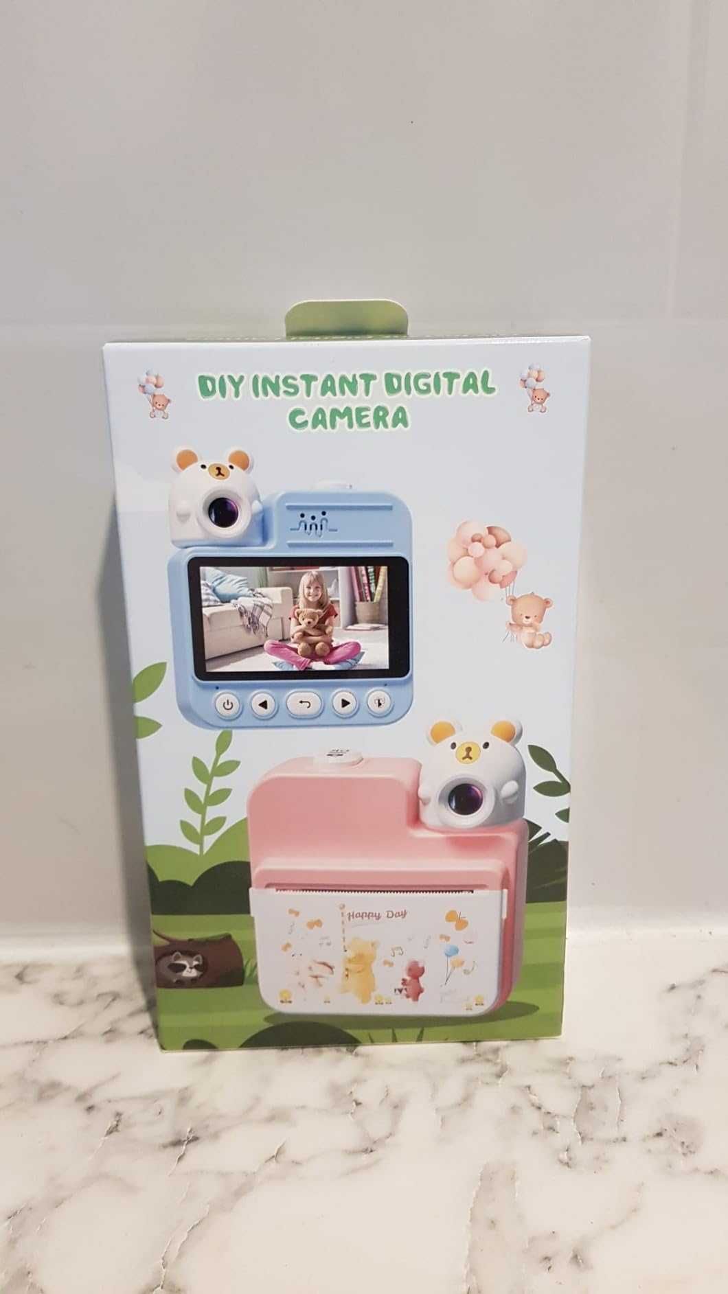 Детска камера с незабавен печат Gofunly, с 32G карта и 3 ролки хартия