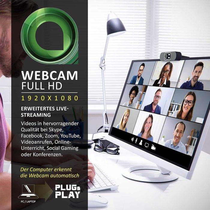 Cameră web Full HD 1080p cu microfon - 2k 1920x1080P,sigilat