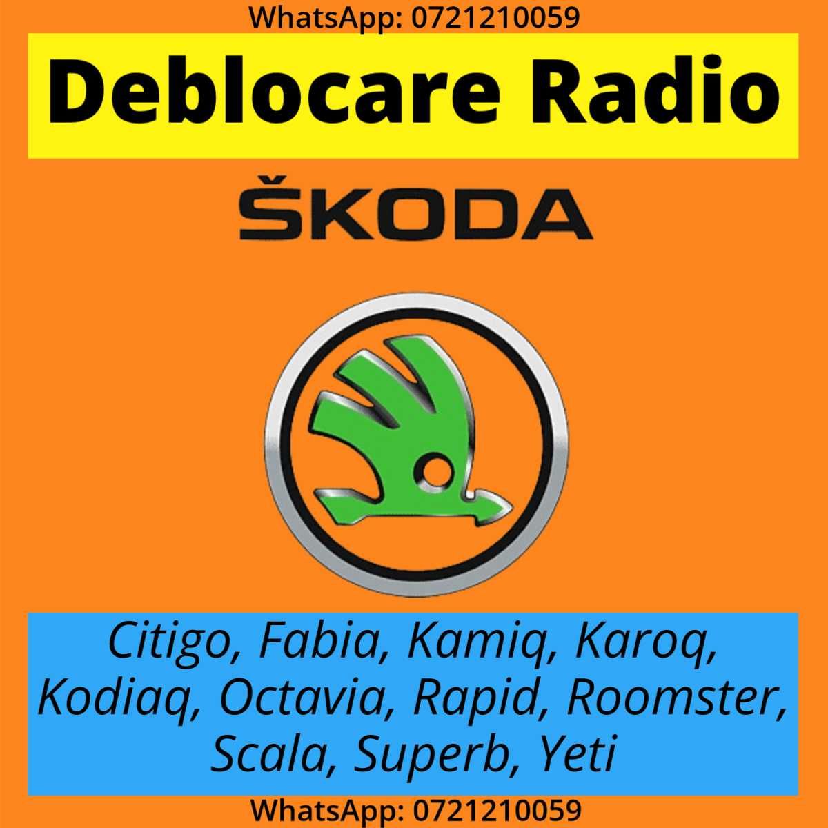 Cod Decodare Radio SKODA Octavia Fabia Superb Kodiaq Karoq Scala