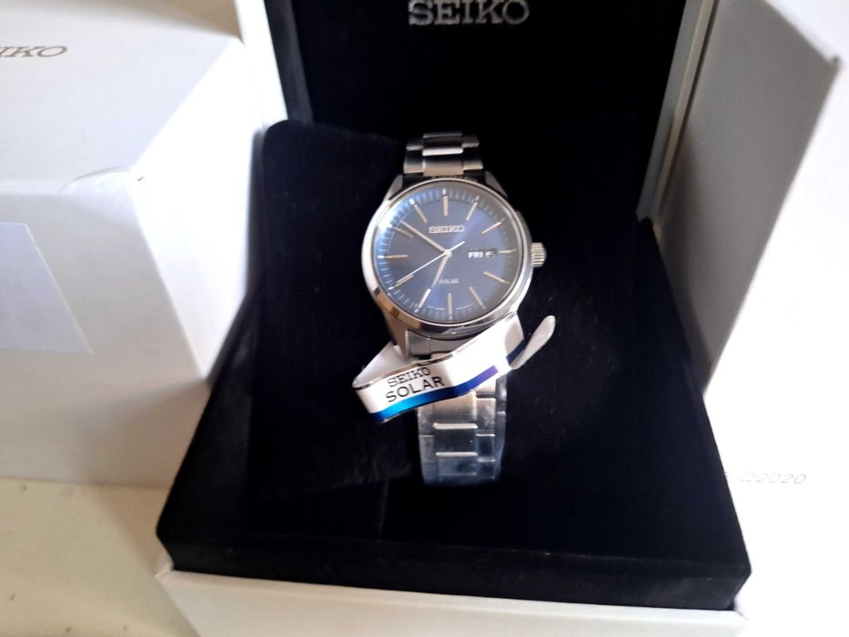 Ceas Seiko solar bratara metalica purtat 3 ori knou