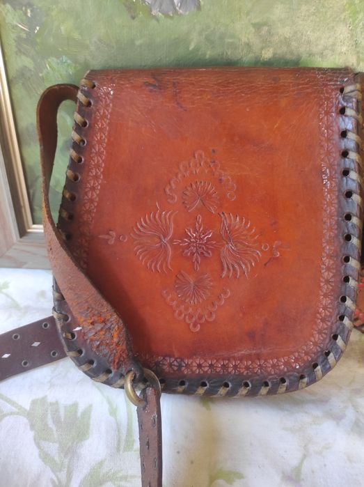 Poșetă/geantă din piele handmade